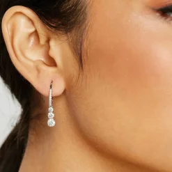 Boucles d'oreilles Swarovski Bijoux 5416155 - Acier Argenté Cristaux Swarovski Femme