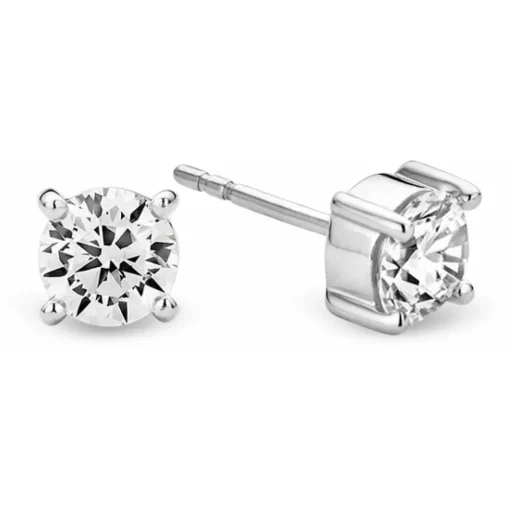 Boucles d'oreilles Ti Sento Femme 7319ZI - Boucles d'oreilles Clous Transparents Argent