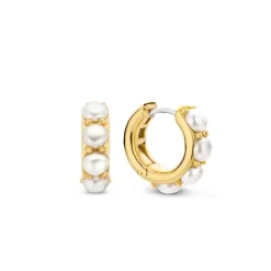Boucles D'Oreilles Ti Sento - 7962YP Argent Doré Et Perles Synthétiques