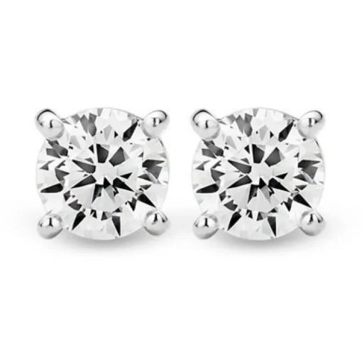 Boucles d'oreilles Ti Sento Femme 7319ZI - Boucles d'oreilles Clous Transparents Argent