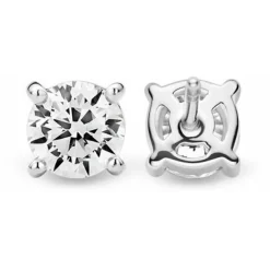 Boucles d'oreilles Ti Sento Femme 7319ZI - Boucles d'oreilles Clous Transparents Argent