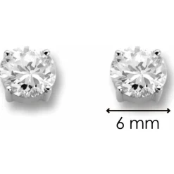 Boucles d'oreilles Ti Sento Femme 7319ZI - Boucles d'oreilles Clous Transparents Argent