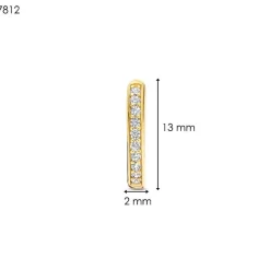 Boucles D'Oreilles Ti Sento - 7812ZY Argent Doré Anneaux Et Pavage