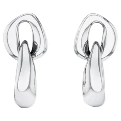 Boucles oreilles Calvin Klein Bijoux Statement Links Sculptural - 35000654 Acier Argent
