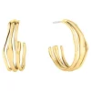 Boucles oreilles Calvin Klein Bijoux CK Wavy Sculptural - 35000721 Acier Doré