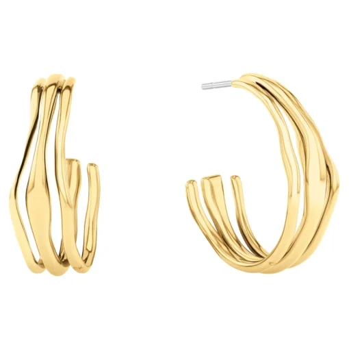 Boucles oreilles Calvin Klein Bijoux CK Wavy Sculptural - 35000721 Acier Doré