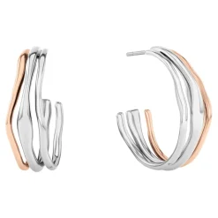 Boucles oreilles Calvin Klein Bijoux CK Wavy Sculptural - 35000650 Acier Doré Rose