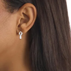 Boucles oreilles Calvin Klein Bijoux Statement Links Sculptural - 35000654 Acier Argent