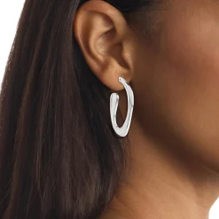 Boucles oreilles Calvin Klein Bijoux Harmonious Connection Sculptural - 35000689 Acier Argent