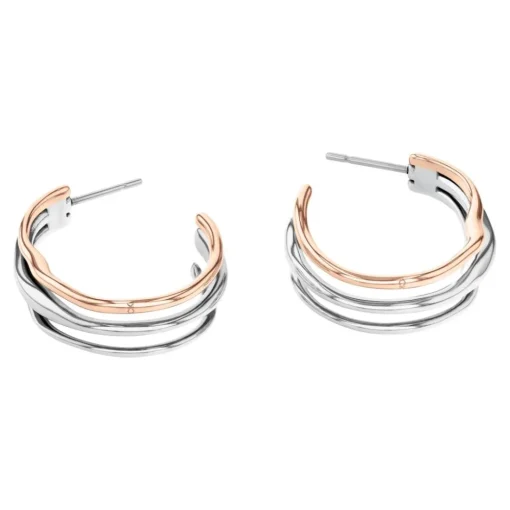 Boucles oreilles Calvin Klein Bijoux CK Wavy Sculptural - 35000650 Acier Doré Rose