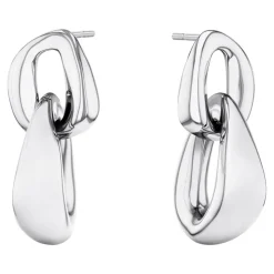 Boucles oreilles Calvin Klein Bijoux Statement Links Sculptural - 35000654 Acier Argent
