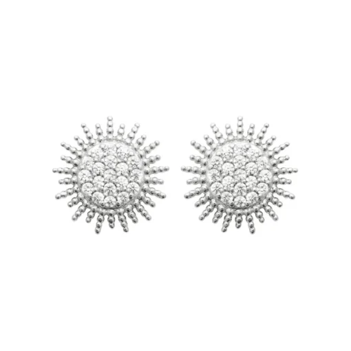 Boucles oreilles femme soleil argent rhodié Maison de la Bijouterie Z5W03Z0