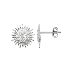 Boucles oreilles femme soleil argent rhodié Maison de la Bijouterie Z5W03Z0