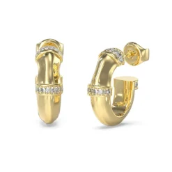 Boucles oreilles Guess Bijoux Bamboo JUBE05164JWYG Acier Doré