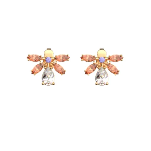 Boucles oreilles Les Georgettes 70445311976000 Doré P-Cristal