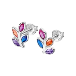 Boucles oreilles Lotus Silver Rainbow LP3523-4-1 Argent Multicolore