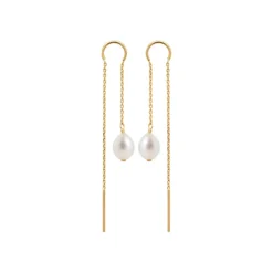 Boucles oreilles perles de culture plaqué or Maison de la Bijouterie Y3030W0Z4
