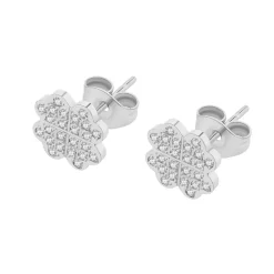 Boucles oreilles Pixies Bijoux - PEP0010-2WHZ Acier Blanc
