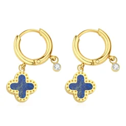 Boucles oreilles Pixies Bijoux - PEH0011-1LAZ Acier Bleu