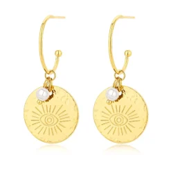 Boucles oreilles Pixies Bijoux - PEH0020-1WHT Acier Blanc