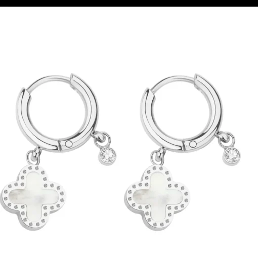 Boucles oreilles Pixies Bijoux - PEH0011-2MOP Acier Nacre