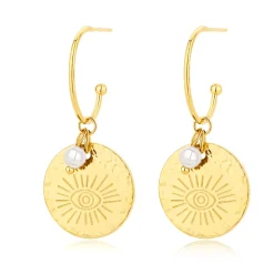 Boucles oreilles Pixies Bijoux - PEH0020-1WHT Acier Blanc