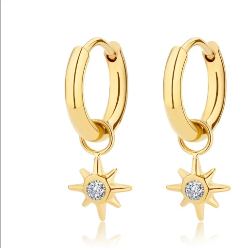 Boucles oreilles Pixies Bijoux - PEH0035-1WHZ Acier Blanc