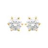 Boucles oreilles plaqué or oxyde zirconium 7mm Maison de la Bijouterie Y0YZ536WZ