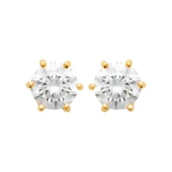 Boucles oreilles plaqué or oxyde zirconium 7mm Maison de la Bijouterie Y0YZ536WZ