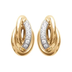 Boucles oreilles plaqué or fantaisie oxyde zirconium Maison de la Bijouterie Y506UZZ
