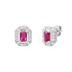 Boucles oreilles RKG Bijoux Romy - VINE02RHO Argent