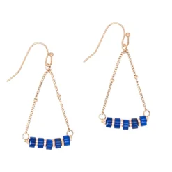 Boucles oreilles Sloya Piana en pierres Lapis-lazuli