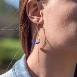 Boucles oreilles Sloya Piana en pierres Lapis-lazuli