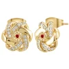 Boucles Oreilles So Charm - BD2034-DORE-BO-RUBY - Boucles D'Oreilles Dorées