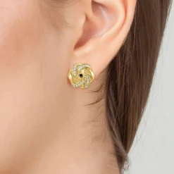 Boucles Oreilles So Charm - BD2034-DORE-BO-DIAMANT - Boucles D'Oreilles Dorées