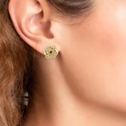Boucles Oreilles So Charm - BD2034-DORE-BO-RUBY - Boucles D'Oreilles Dorées
