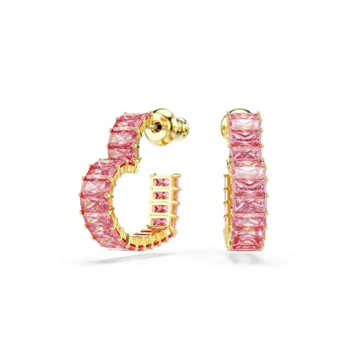 Boucles oreilles Swarovski Matrix Heart - 5706340 Plaqué or Rose