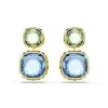 Boucles oreilles Swarovski Chroma Versatile - 5692492 Plaqué or Bleu