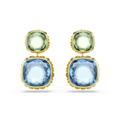 Boucles oreilles Swarovski Chroma Versatile - 5692492 Plaqué or Bleu