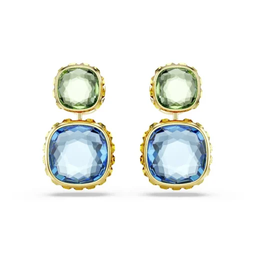 Boucles oreilles Swarovski Chroma Versatile - 5692492 Plaqué or Bleu