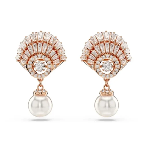 Boucles oreilles Swarovski Idyllia E Drop Pearl - 5689196 doré rose,blanc