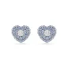 Boucles oreilles Swarovski Hyperbola Studs - 5683576 bleu,argent