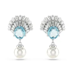 Boucles oreilles Swarovski Idyllia E Drop Pearl - 5680301 bleu,argent