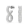 Boucles oreilles Swarovski Hyperbola Hoop Twist - 5684047 blanc,argent
