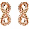 Boucles oreilles Swarovski Hyperbola Fig Pave - 5684085 blanc,doré
