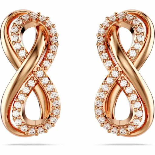 Boucles oreilles Swarovski Hyperbola Fig Pave - 5684085 blanc,doré