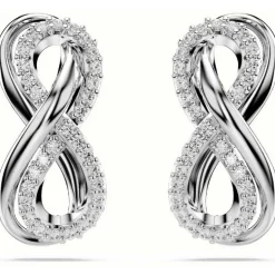 Boucles oreilles Swarovski Hyperbola Fig Pave - 5687269 blanc,argent
