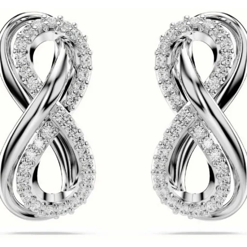 Boucles oreilles Swarovski Hyperbola Fig Pave - 5687269 blanc,argent