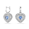 Boucles oreilles Swarovski Hyperbola Heart - 5680392 bleu,argent