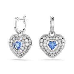 Boucles oreilles Swarovski Hyperbola Heart - 5680392 bleu,argent